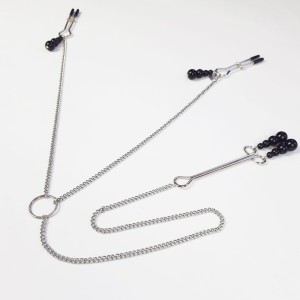 Затискач для сосків та клітора Art of Sex - Nipple and clit clamps Black Pearl. Photo 2