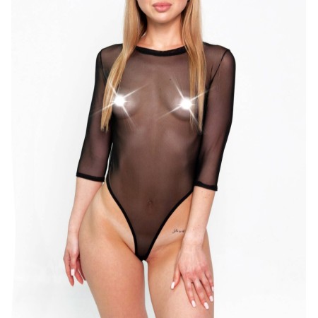 Сексуальне прозоре боді сітка з рукавами Art of Sex - Sheril чорний, XS-M