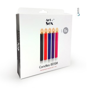 Набір воскових свічок Art of Sex Thin 16 см (5 шт), низькотемпературні, тонкі. Photo 3