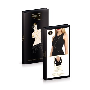 Золотистий ланцюжок для бюста Bijoux Pour Toi – Elena Gold зі стразами. Photo 3