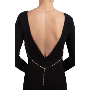 Золотистий ланцюжок для бюста Bijoux Pour Toi – Elena Gold зі стразами. Photo 2