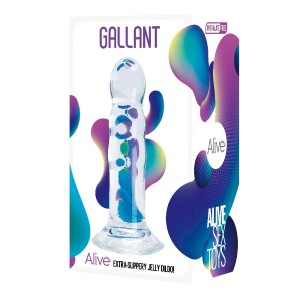 Прозорий фалоімітатор Alive Gallant Jelly Dildo. Photo 2