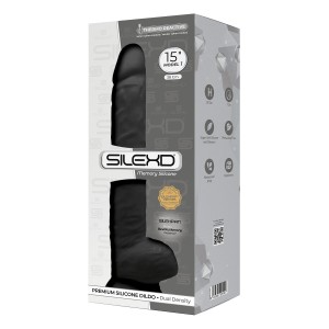 Фалоімітатор SilexD Kingston Black (MODEL 15in), двошаровий, силікон+Silexpan, діаметр 7 см. Photo 3
