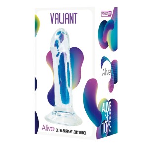 Прозорий фалоімітатор Alive Valiant Jelly Dildo. Photo 2
