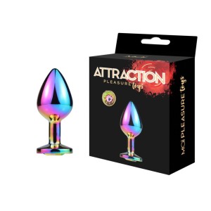 Металева анальна пробка MAI Attraction Toys №73 Rainbow. Photo 3