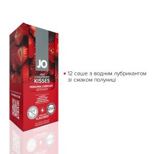 Набір лубрикантів Foil Display Box – JO H2O Lubricant – Strawberry – 12 × 10ml – підходять для ораль. Photo 2