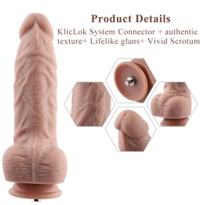 Гнучкий фалоімітатор для секс-машин Hismith 9.25″ Silicone Dildo, система KlicLok. Photo 2