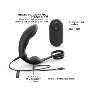 Масажер простати Dorcel P-Ring з ерекційним кільцем та пультом ДК. Photo 3