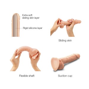 Реалістичний фалоімітатор Strap-On-Me Sliding Skin Realistic Dildo Vanille - L, ефект рухливої шкіри. Photo 3