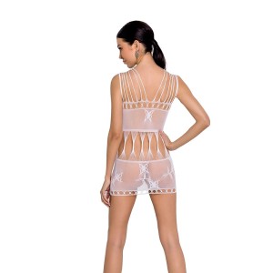 Бодістокінг — мінісукня з метеликами Passion BS090 white. Photo 2