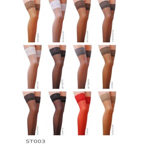 Панчохи ST003 1/2 beige — Passion: класичні, на ажурній силіконовій резинці. Photo 3