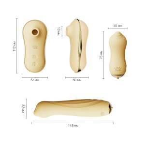 Набір 3в1 Zalo — UNICORN Set Yellow, віброяйце, пульсатор, вакуумний стимулятор. Photo 2