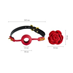 Розкішний кляп у вигляді троянди Zalo - Rose Ball Gag, подвійне використання. Photo 2