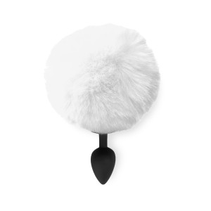 Силіконова анальна пробка М Art of Sex - Silicone Bunny Tails Butt plug White, діаметр 3,5 см. Photo 2
