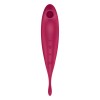 Смарт-вібратор для клітора з вакуумною стимуляцією Satisfyer Twirling Pro+ dark red