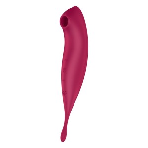 Смарт-вібратор для клітора з вакуумною стимуляцією Satisfyer Twirling Pro+ dark red. Photo 2