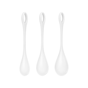 Набір йоні намистин Satisfyer Yoni Power 1 White, діаметр 2-2,5-3см, вага 22-46-74гр. Photo 2