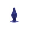 Анальна пробка SilexD (Model 2 size M) Blue двошаровий, силікон+Silexpan