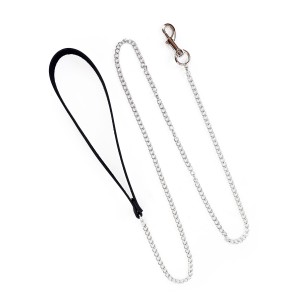 Повідець на ланцюжку із натуральної шкіри Art of Sex - Leash, колір Чорний. Photo 2
