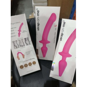 Анальна пробка з дилдо Strap-On-Me SWITCH PLUG-IN SEMI-REALISTIC DILDO FUCHSIA - L (м'ята упаковка). Photo 2