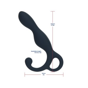 Масажер простати Lux Active LX1 Anal Trainer 5.75″, Dark Blue, віброкуля в комплекті. Photo 3