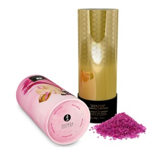 Пінлива сіль для ванни Shunga Dead Sea salt Oriental Crystals — Rose Petal (500 г), сіль Мертвого мо. Photo 3