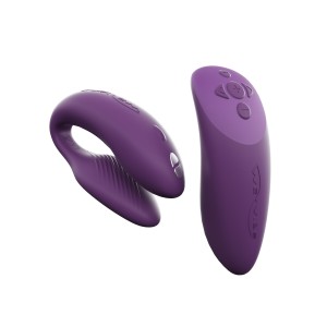 Смарт-вібратор для пар We-Vibe Chorus Purple, сенсорне керування вібраціями стисненням пульта	. Photo 2