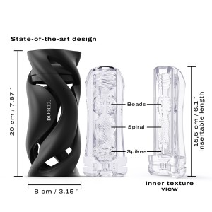 Мастурбатор Dorcel DEEP BLOW BLACK, подвійне використання. Photo 3