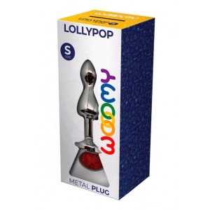 Металева анальна пробка Wooomy Lollypop Double Ball Metal Plug Red S, діаметр 2,8 см, довжина 8,5 см. Photo 3