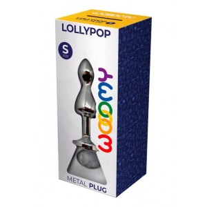 Металева анальна пробка Wooomy Lollypop Double Ball Metal Plug S, діаметр 2,8 см, довжина 8,5 см. Photo 3