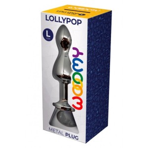Металева анальна пробка Wooomy Lollypop Double Ball Metal Plug L, діаметр 3,5 см, довжина 10,5 см. Photo 3