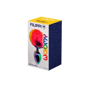 Анальна пробка Wooomy Filippi M, із пухнастим хвостиком, діаметр 3,4 см, довжина 8 см. Photo 3