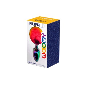 Анальна пробка Wooomy Filippi L, із пухнастим хвостиком, діаметр 4 см, довжина 9 см. Photo 3