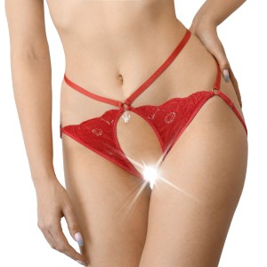 Сексуальні трусики з доступом Art of Sex - Lulu, розмір L-2XL, Червоний. Photo 2