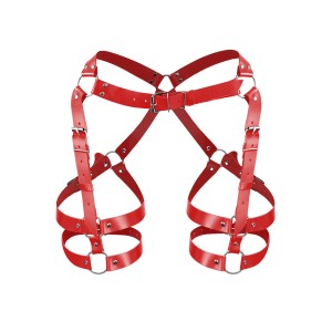 Гартери Art of Sex Claire, натуральна шкіра, розмір XS-М, колір червоний. Photo 3