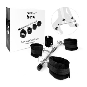 Колодка-розпірка для рук та ніг Art of Sex -Bondage  Soft Touch BDSM Spreader, колір чорний. Photo 3