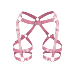 Гартери Art of Sex Claire, натуральна шкіра, розмір XS-M, колір рожевий. Photo 3