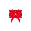 Ажурна підв’язка Obsessive Amor Cherris garter, red