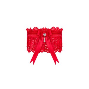Ажурна підв’язка Obsessive Amor Cherris garter, red. Photo 2