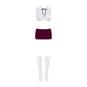 Еротичний костюм студентки Obsessive Student 4 pcs costume L/XL, топ, спідниця, стринги, гольфи. Photo 3
