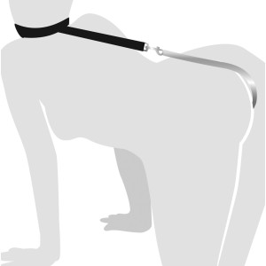 Анальний гак 2 із нашийником з натуральної шкіри Art of Sex - Anal hook, Чорний. Photo 3