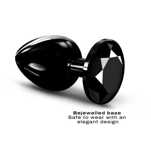 Металева анальна пробка з кристалом Dorcel Diamond Plug Black L. Photo 2