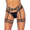Leg Avenue Rhinestone garter strapps OS Black