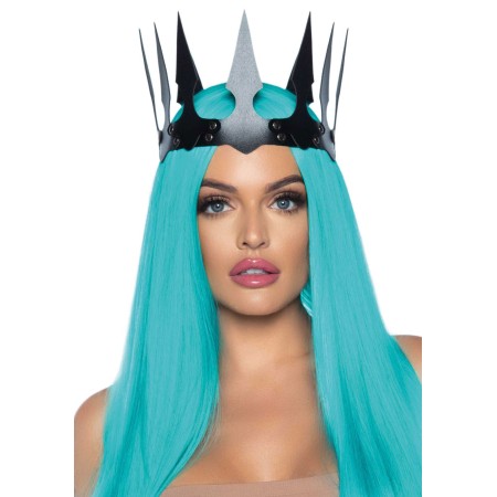 Корона злої королеви Leg Avenue Faux leather spiked crown, штучна шкіра, заклепки