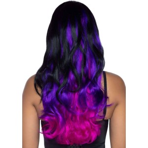 Leg Avenue Allure Multi Color Wig Black/Purple. Photo 2