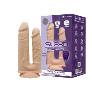 Подвійний фалоімітатор з вібрацією SilexD Double Gusto Vibro Flesh (Model 1 size 8
