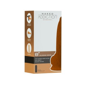 Фалоімітатор ADDICTION Dual Density Silicone Dildo Caramel 8″, присоска, діаметр 4,3 см, віброкуля в. Photo 3