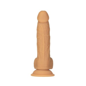 Фалоімітатор ADDICTION Dual Density Silicone Dildo Caramel 8″, присоска, діаметр 4,3 см, віброкуля в. Photo 2