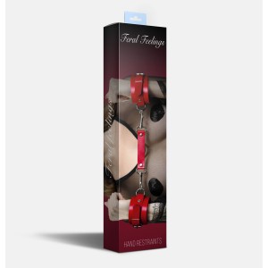 Наручники Feral Feelings - Hand Restraints, натуральна шкіра, червоні. Photo 2