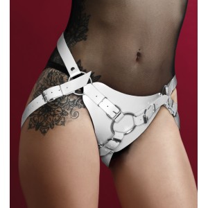 Труси для страпона Feral Feelings Strap-on Harness White, white. Photo 2